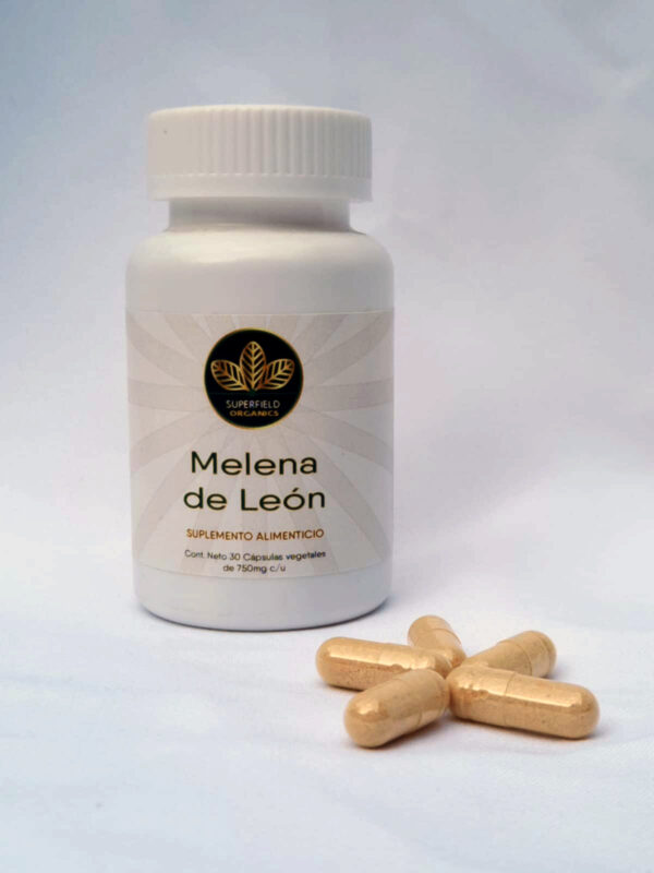 Frasco y cápsulas Adaptógeno Melena de León